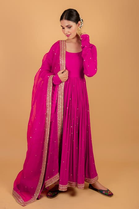Ikshita Choudhary Sequin Embroidered Anarkali Kurta 