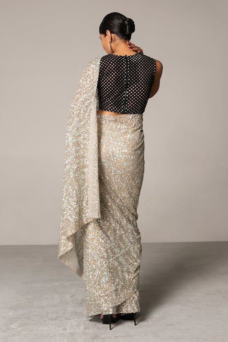 Siddartha Tytler Sequin Saree with Blouse 
