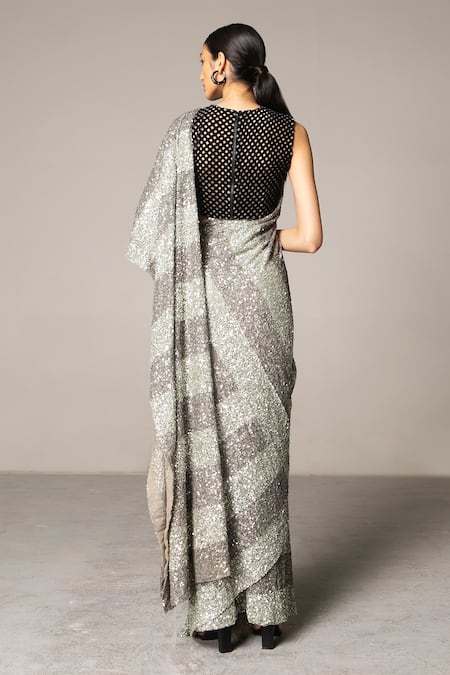 Siddartha Tytler Sequin Saree with Blouse 