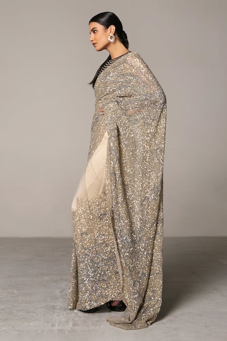 Siddartha Tytler Sequin Saree with Blouse 