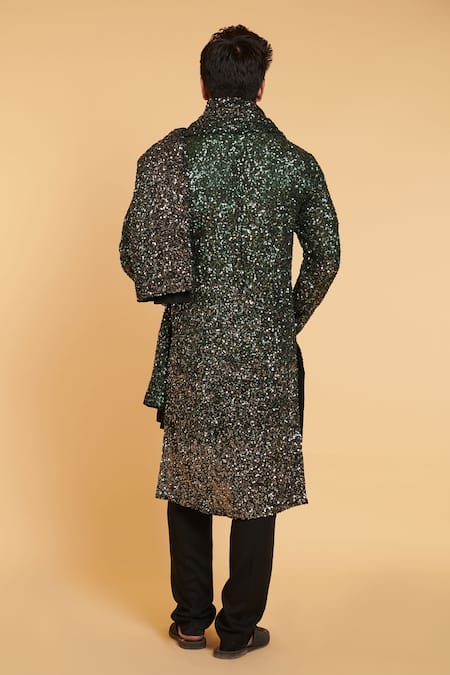 Siddartha Tytler Ombre Sequins Embroidered Stole 