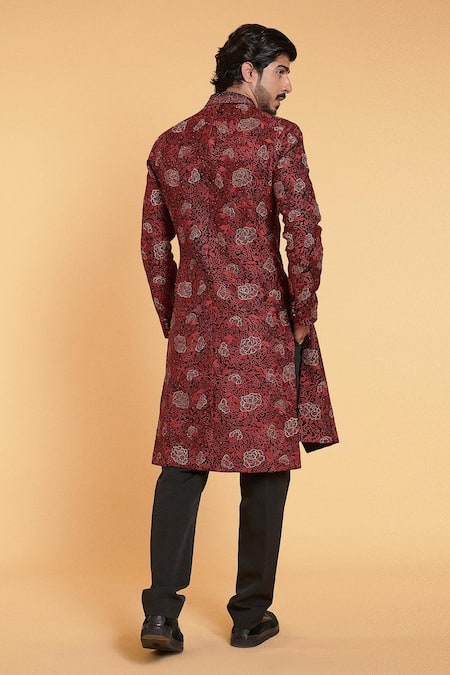 Siddartha Tytler Crystal Embroidered Sherwani Set 