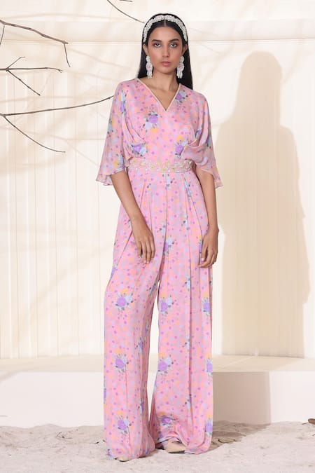 Seema Thukral Floral Print Jumpsuit 