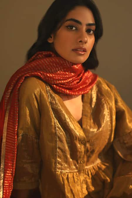 Shorshe Clothing Handloom Chanderi Stole 