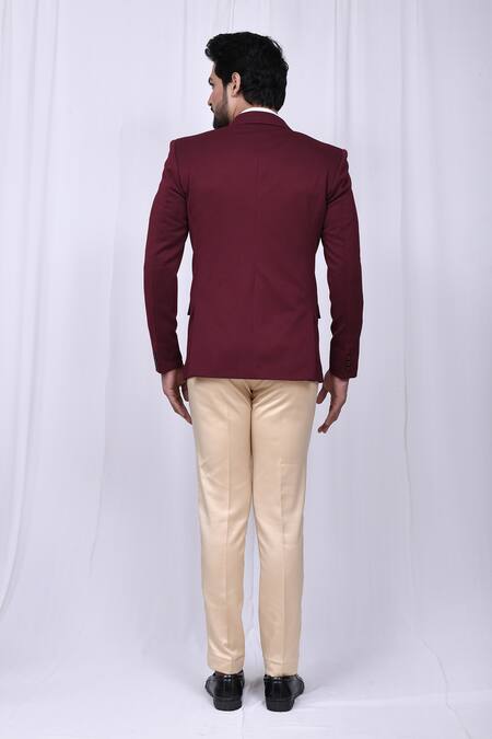 Coat pant hotsell maroon colour