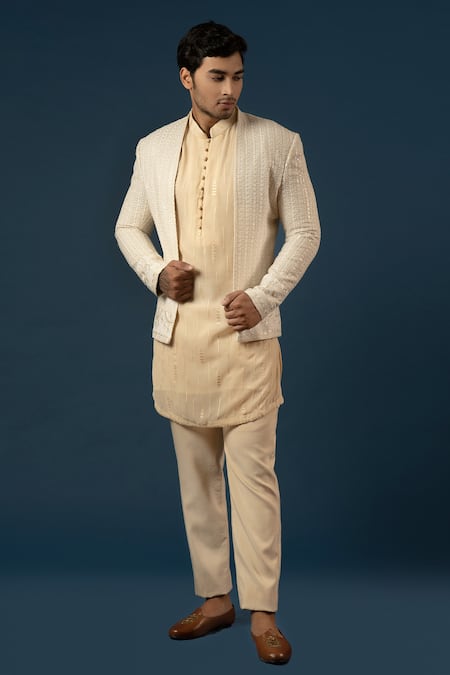 Soniya G Lucknowi Jacket & Kurta Set 