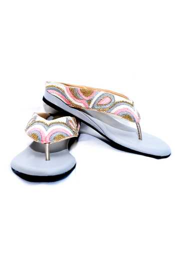 Foot Fuel Sujhav Bead Embellished Heels 