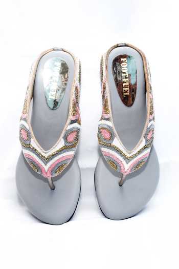Foot Fuel Sujhav Bead Embellished Heels 