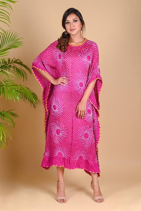 Dyelogue Black Gajji Silk Round Bandhani Dress Online at Aza Fashions Dyelogue_Black Gajji Silk Round Bandhani Dress _Online_at_Aza_Fashions