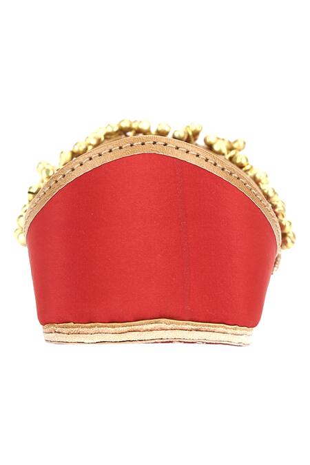 Shop_House Of Vian_Red Embellished Juttis _Online_at_Aza_Fashions