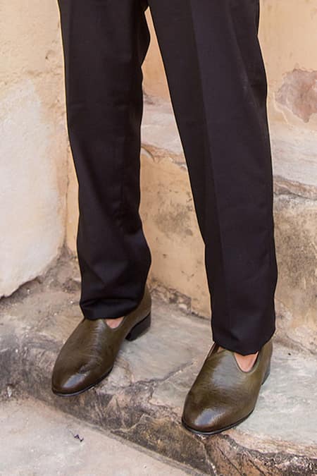 Shop_Soniya G_Black Microfiber Embroidery Tuxedo Set_Online_at_Aza_Fashions