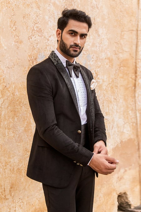 Soniya G Velvet Tuxedo Set 