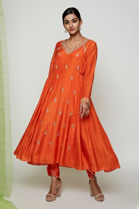 Swati Vijaivargie Embroidered Anarkali & Pant Set 