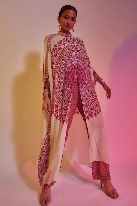 SVA by Sonam & Paras Modi Printed Kaftan Tunic & Pant Set 