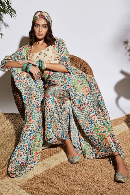 SVA by Sonam & Paras Modi Palazzo Set With Cape 