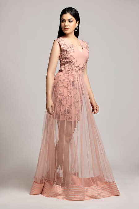 Buy SANTOPERA DESIGNER Women Multicolor Crepe A-line Gown Dress - XL Online  at Best Prices in India - JioMart.