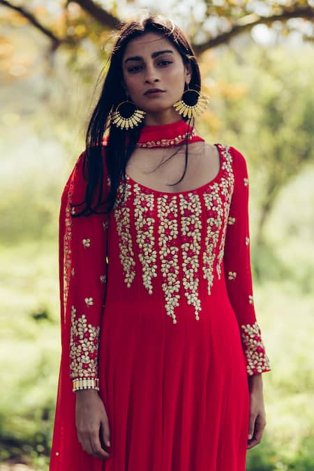 Georgette Anarkali Designer Dress, mix at Rs 3350 in Surat | ID: 25966261573