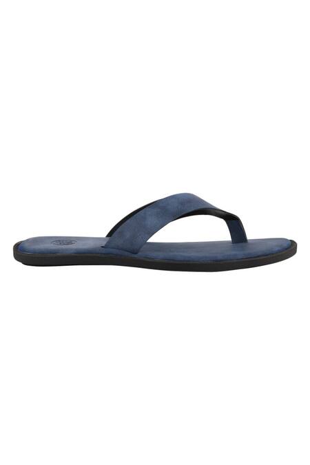 Sko Blue Rome V Strap Slippers Online at Aza Fashions Sko_Blue Rome V Strap Slippers _Online_at_Aza_Fashions