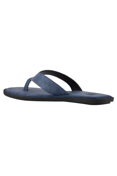 Buy Sko Blue Rome V Strap Slippers Online at Aza Fashions Buy_Sko_Blue Rome V Strap Slippers _Online_at_Aza_Fashions