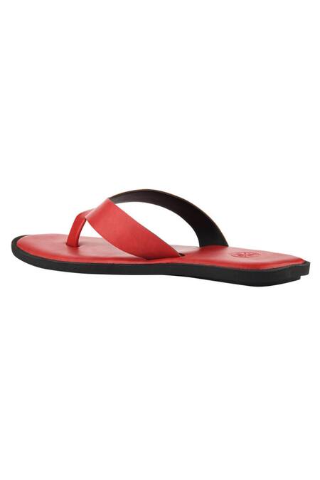Buy_Sko_Red Rome V Strap Slippers _Online_at_Aza_Fashions