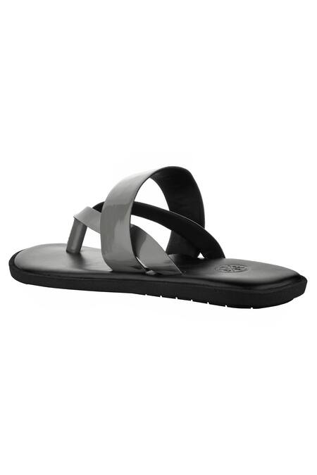 Buy_Sko_Grey V Strap Cushioned Slippers _Online_at_Aza_Fashions