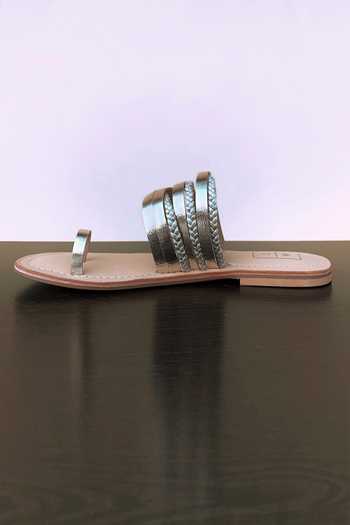 Buy_Sandalwali_Gold Metallic Braided Multi Strap Sandals _Online_at_Aza_Fashions