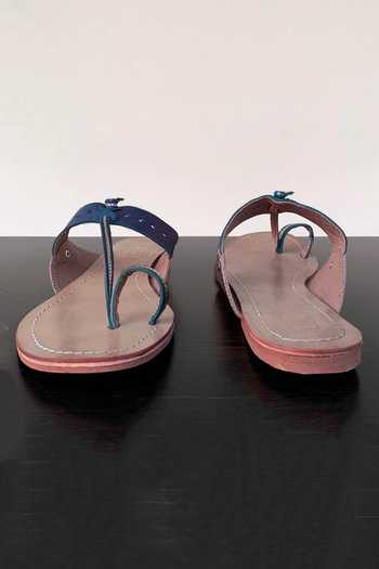 Sandalwali Embroidered Cutwork Kolhapuri Sandals 