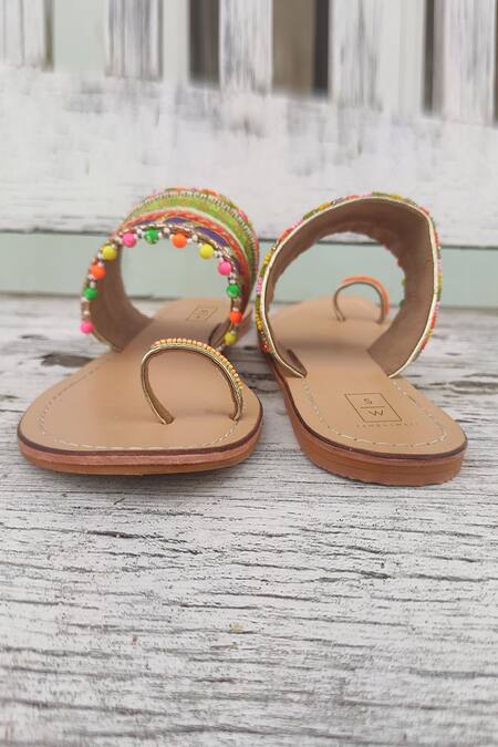 Beaded toe ring outlet sandals