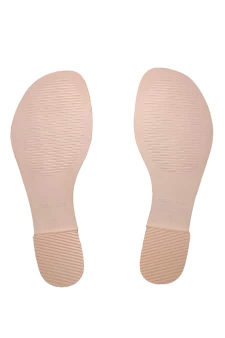 Sandalwali_Pink Beads Embroidered Starfish Sandals _at_Aza_Fashions