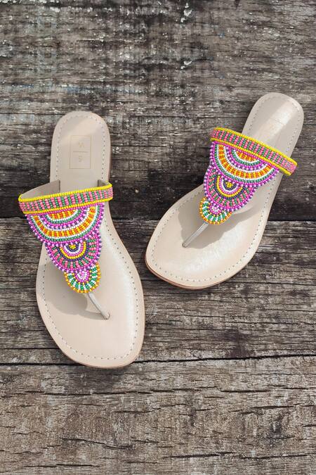 Beaded Women African Gladiator Sandals Bohemian Summer Leather Masai Kenya  Brown | eBay