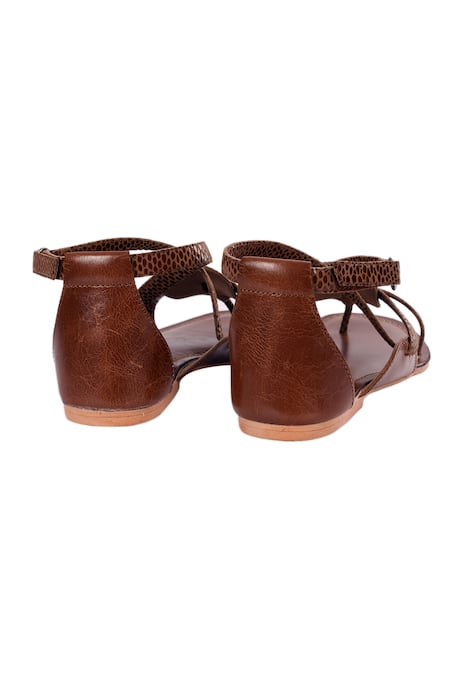 Buy_Sandalwali_Brown Yasmin Handcrafted Sandal _Online_at_Aza_Fashions