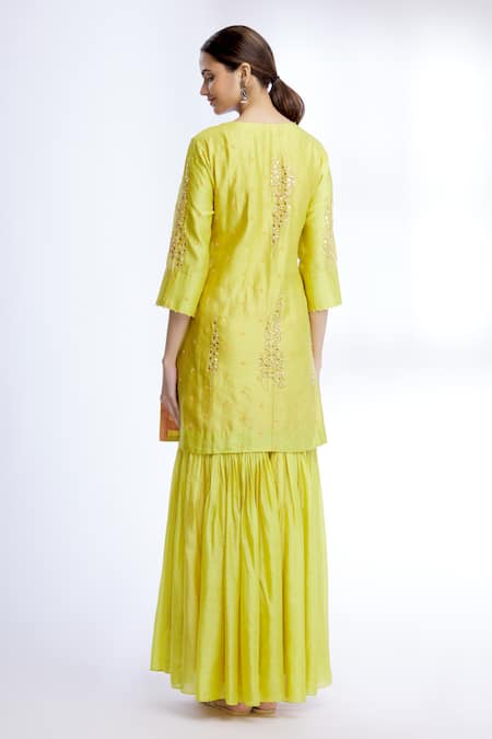 Sozenkari Silk Embroidered Anarkali Set 