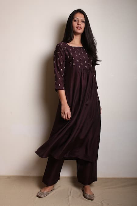 Dot Silk Kurta Set 