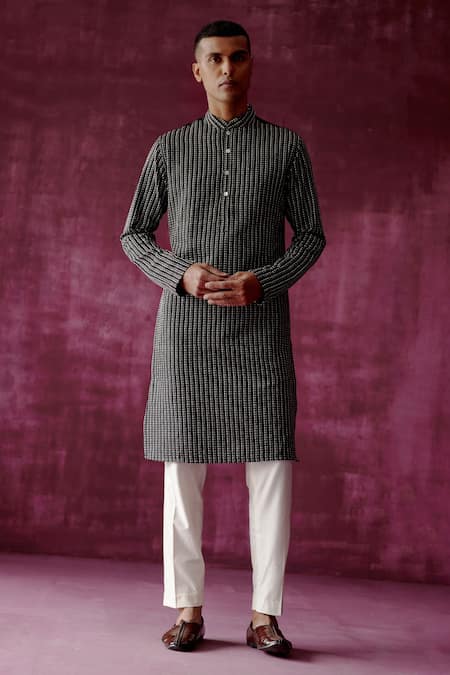 Pouli Pret Silk Thread Embroidered Kurta 