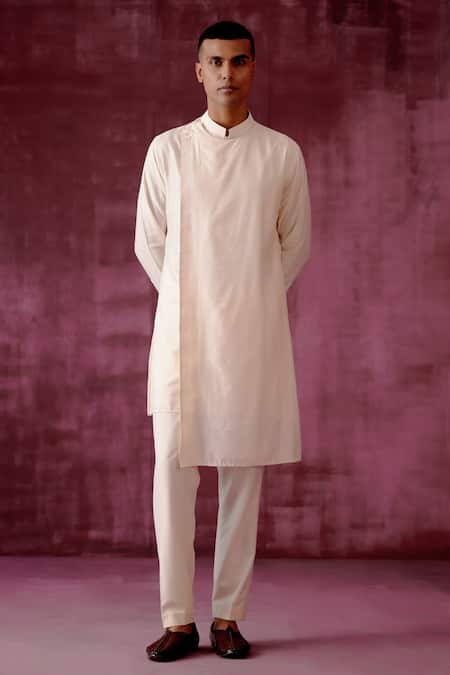 Pouli Pret Asymmetric Overlap Kurta 