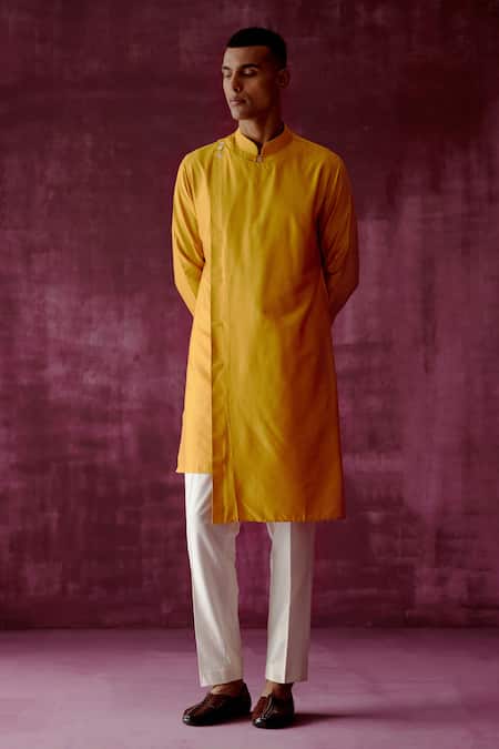Pouli Pret Asymmetric Overlap Kurta 