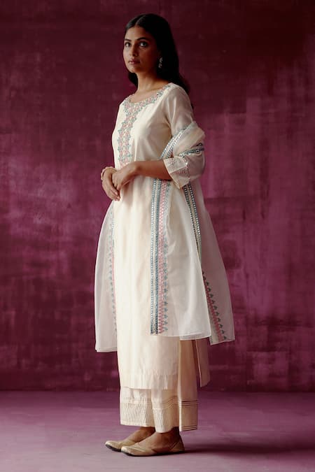 Pouli Pret Chanderi Kurta Pant Set 