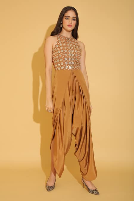 TORQADORN Embroidered Dhoti Jumpsuit 