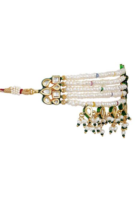Buy Anayah Jewellery Beaded Multi-strand Choker Online at Aza Fashions Buy_Anayah Jewellery_Beaded Multi-strand Choker_Online_at_Aza_Fashions
