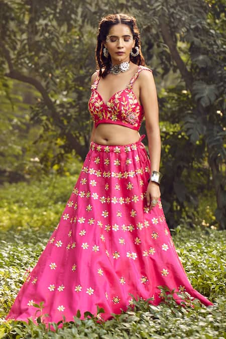 Firozi Bhagalpuri Bridal Lehenga | Lehenga style saree, Indian dresses,  Bridal lehenga choli