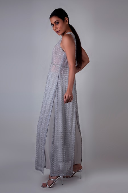 Kavita D Pure Silk Georgette Embroidered Tunic 