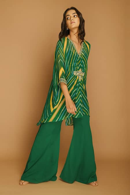 k-anshika Printed Kaftan & Palazzo Set 