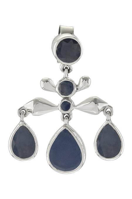 Tribe Amrapali Silver Plated Stones Handcrafted Earrings Online at Aza Fashions Tribe Amrapali_Silver Plated Stones Handcrafted Earrings_Online_at_Aza_Fashions