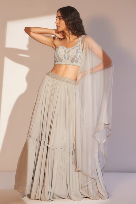 Tabeer India Tiered Lehenga Set 