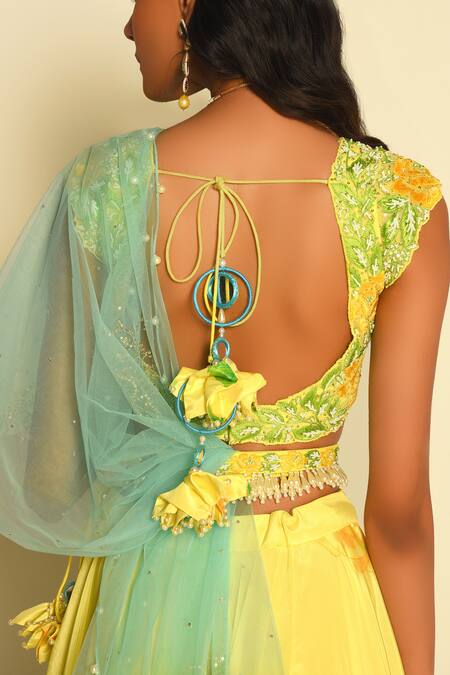 Neha Chopra Tandon_Yellow Printed Lehenga Set_Online_at_Aza_Fashions