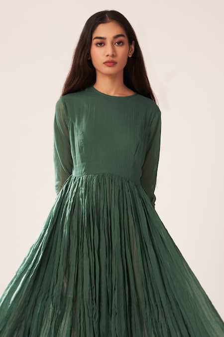 Buy Dot Green Cotton Anarkali Online at Aza Fashions Buy_Dot_Green Cotton Anarkali _Online_at_Aza_Fashions