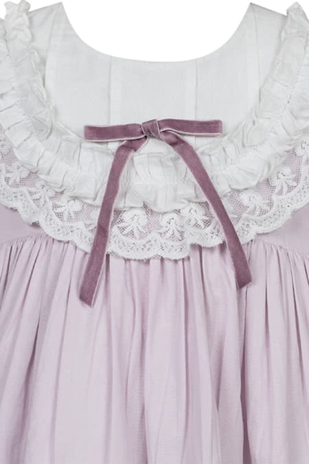 Shop_Jasmine And Alaia_Purple Cotton Flared Dress_Online_at_Aza_Fashions