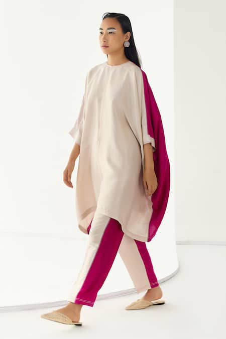 Twinkle Hanspal Colour Block Kaftan & Pant Set 