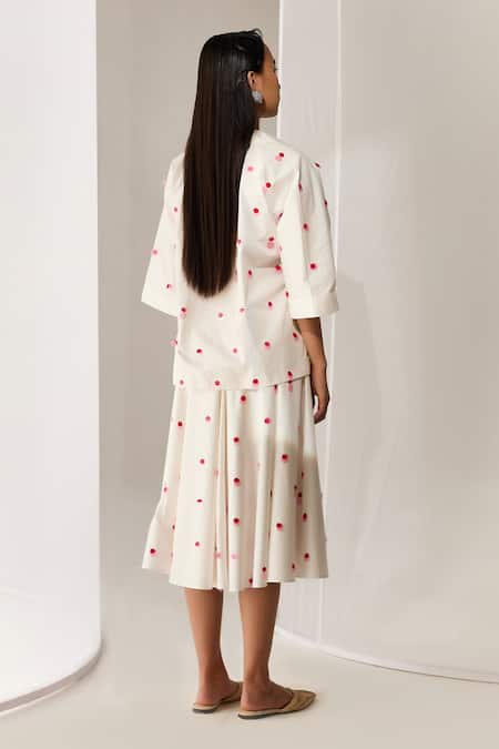 Twinkle Hanspal Polka Sequins Shirt & Skirt Set 