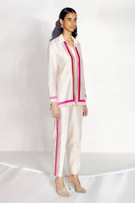 Twinkle Hanspal Panelled Shirt & Pant Set 